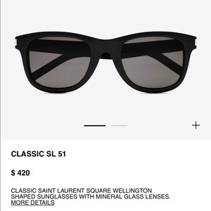 NWT Saint Laurent SL51 Black Sunglasses
